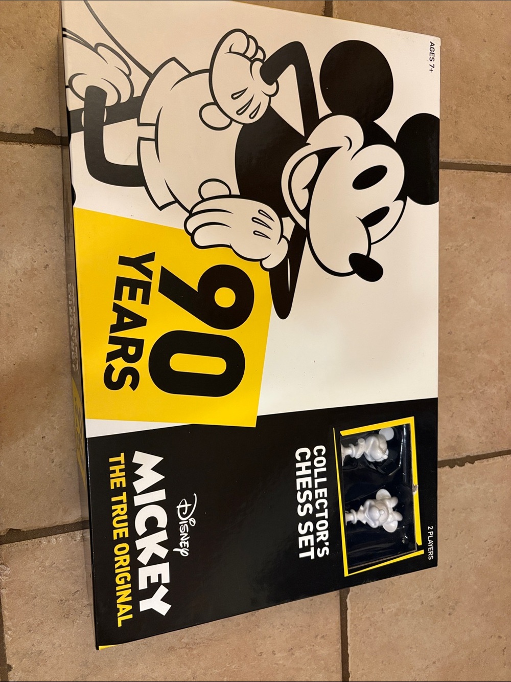 Disney Mickey 90 Years Collector's Chess Set - Black, White, Yellow